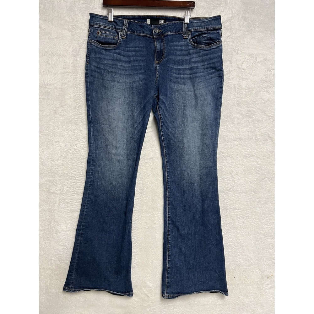 KUT From The‎ Kloth Natalie Mid Rise Bootcut Jeans Petite 18P Monument Wash